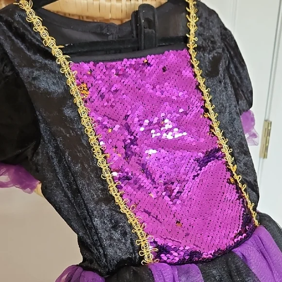 Disney Purple and Black Sequin Kids Costume Princess Dress - Picture 2 of 6